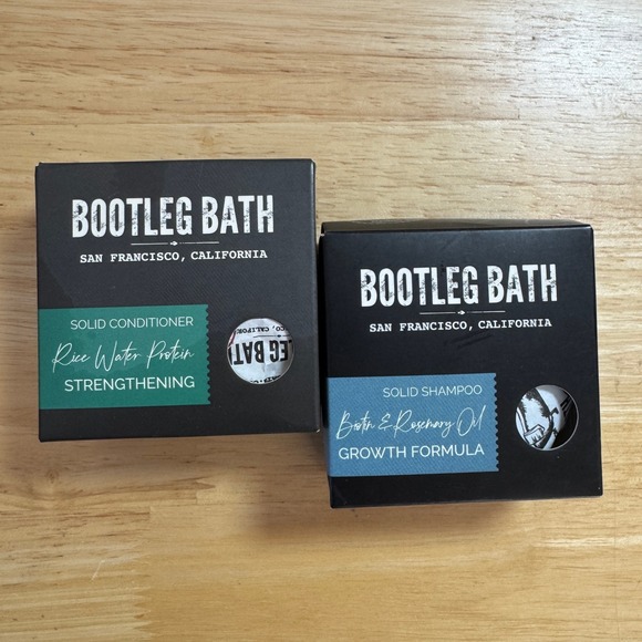 Bootleg Bath Other - Bootleg Bath Solid Shampoo Conditioner Set Biotin Rice Water Protein Speakeasy